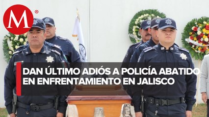 Rinden homenaje a policía de Tlajomulco que murió en enfrentamiento