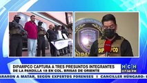 DIPAMPCO captura a tres presuntos integrantes de la pandilla 18 en col. Brisas de Oriente