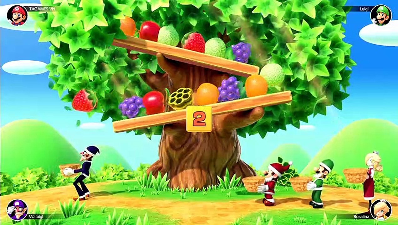 Mario Party Superstar | Minigames | Rosalina vs Waluigi vs Mario vs Luigi