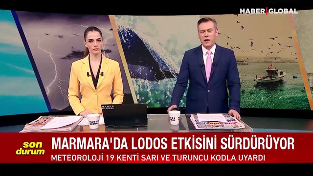 Marmara'daki şiddetli lodos vapur seferlerini iptal ettirdi