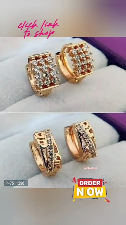 Gold plated earrings combo set for women