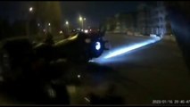 Bakırköy'de sürücünün yara almadan atlattığı motosiklet kazası kamerada