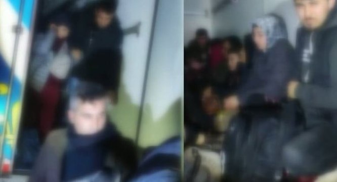 Et taşıyoruz dedi; 23 kaçak göçmen ile 2 FETÖ üyesi çıktı