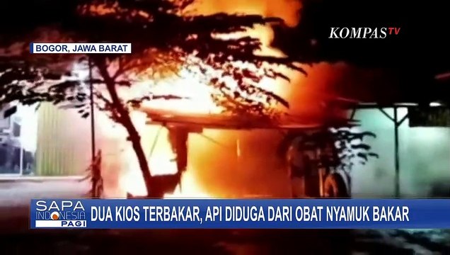 Dua Kios di Cileungsi Terbakar, Petugas Damkar Sempat Kesulitan Buka Kunci Kios saat Pemadaman!