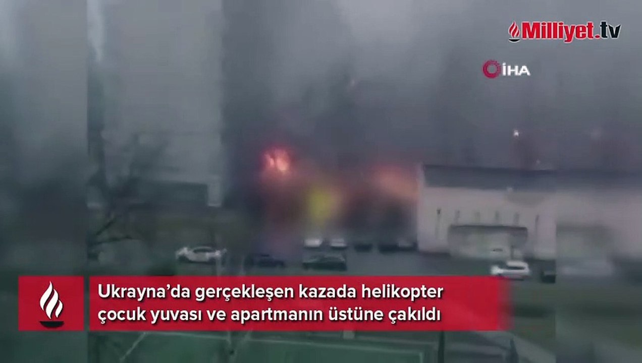 Ukrayna'da helikopter düştü! İçişleri Bakanı öldü