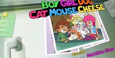 Boy Girl Dog Cat Mouse Cheese E024 - The Cheese Ball