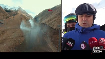 Erzurum'da kayak merkezlerine 270 bin metreküp suni kar yağdırıldı