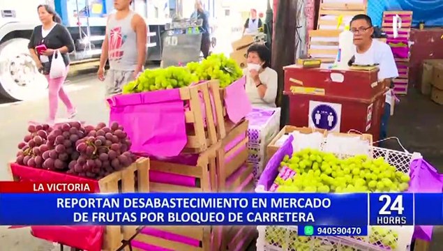 Mercado de Frutas: reportan desabastecimiento de algunos productos por bloqueos de carreteras
