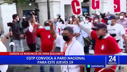 CGTP exige adelanto de elecciones para el 2023 y el cambio de Constitución