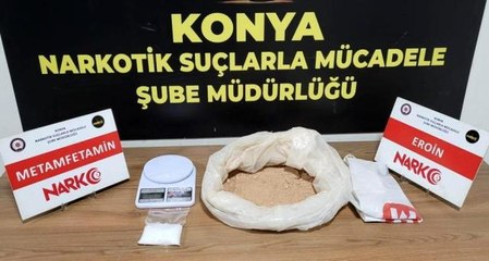 Konya'da kamyondaki mobilyaların arasından uyuşturucu çıktı