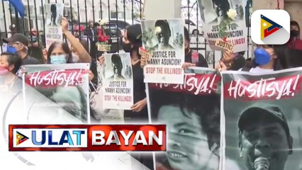 Iba't ibang grupo, nagprotesta sa DOJ kasunod ng pagbasura sa kaso ng mga pulis na isinasangkot sa pagkamatay ni Manny Asuncion noong 2021