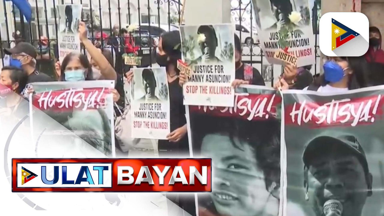 Iba't ibang grupo, nagprotesta sa DOJ kasunod ng pagbasura sa kaso ng mga pulis na isinasangkot sa pagkamatay ni Manny Asuncion noong 2021