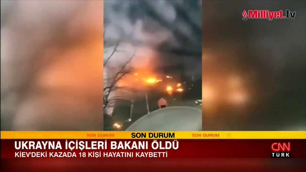 Ukrayna'da helikopter düştü! İçişleri Bakanı öldü