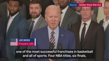 Warriors celebrate NBA Championship at the White House