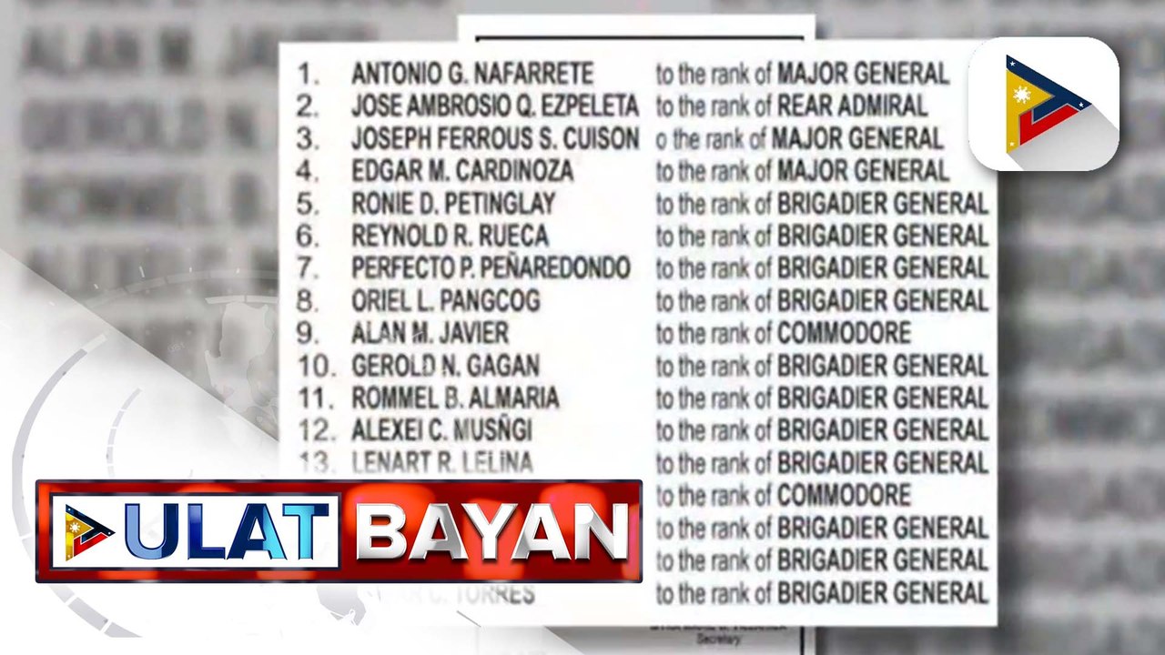 Pres. Ferdinand R. Marcos Jr., isinumite sa CA ang nominasyon at ad interim appointments ng ilang opisyal ng pamahalaan at AFP