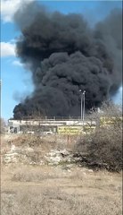 Ankara'da halı mağazası çatısında yangın