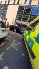 Ambulance queue outside Guy's Hospital in London