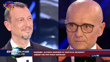 Sanremo, Alfonso Signorini su ospitata Zelensky:  amaro che non posso ignorare'