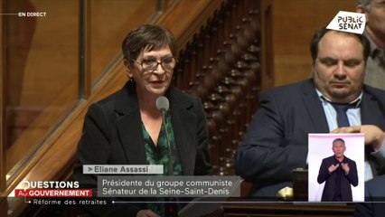Retraites : « Seuls le Medef et Ciotti vous soutiennent encore », lance Eliane Assassi à E. Borne