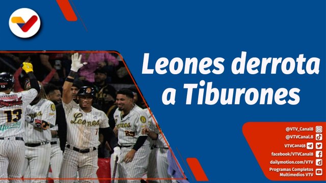 Deportes VTV | Leones del Caracas en la cima del Round Robin al ganarle a los Tiburones de la Guaira
