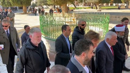 شاهد: وفدٌ يضمّ 28 دبلوماسياً أوروبياً  يزور المسجد الأقصى