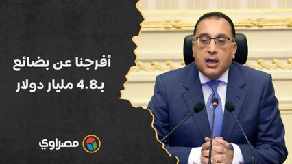 رئيس الوزراء: من 14 إلى 17 يناير أفرجنا عن بضائع بـ4.8 مليار دولار