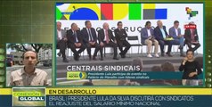 Presidente de Brasil debate aumento del salario mínimo nacional