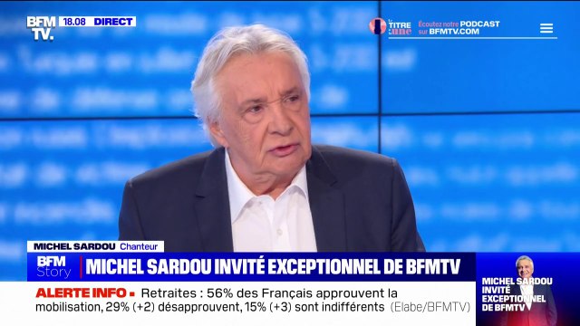 Michel Sardou: Ma femme m'a dit 'Si tu t'arrêtes définitivement, tu vas t'ennuyer et tu vas regretter les grands moments, le public'