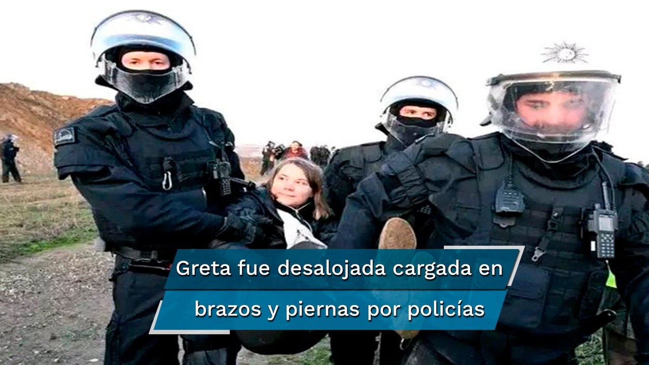 Desalojan a Greta Thunberg tras protesta contra una mina de carbón en Alemania