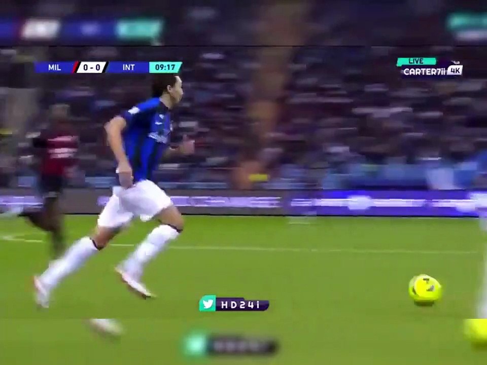 اهداف انتر ميلان  ضد ميلان اليوم 2-0