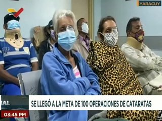 Unidad oftalmológica de Yaracuy llega a la meta de 100 operaciones de cataratas