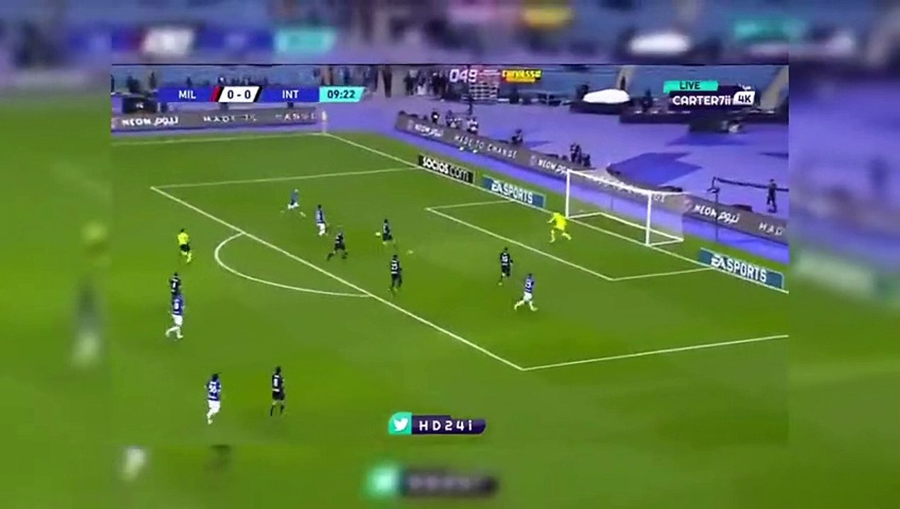 ملخص اهداف مباراة انتر ميلان وميلان اليوم 3-0 نهائي كأس السوبر الإيطالى