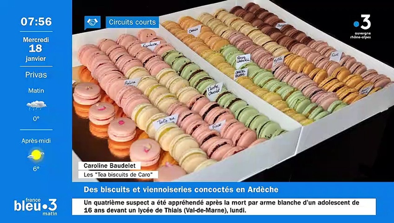 A Tournon-sur-Rhône, "les 'tea biscuits de Caro", de jolis et délicieux biscuits faits maison