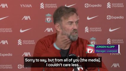 'I couldn't care less' - Klopp takes aim at media over manager criticism