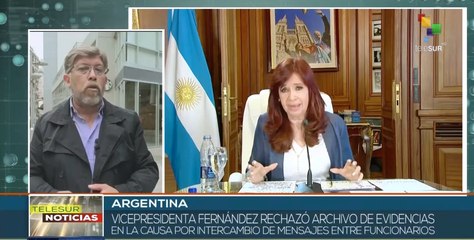 Vicepresidenta argentina cuestiona archivo de causa federal