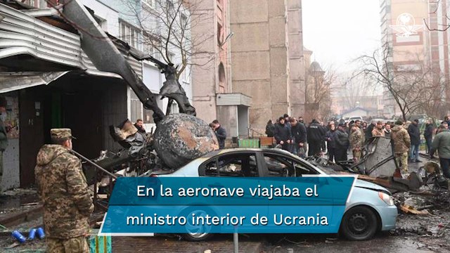 Se desploma helicóptero en Kiev, Ucrania; hay 16 muertos