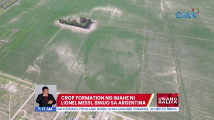 Crop formation ng imahe ni Lionel Messi, binuo sa Argentina | UB