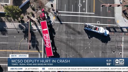 MCSO deputy hurt in crash involving semi-truck in Tempe