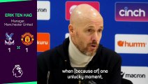 Ten Hag 'disappointed' after late Palace equaliser ends United winning streak