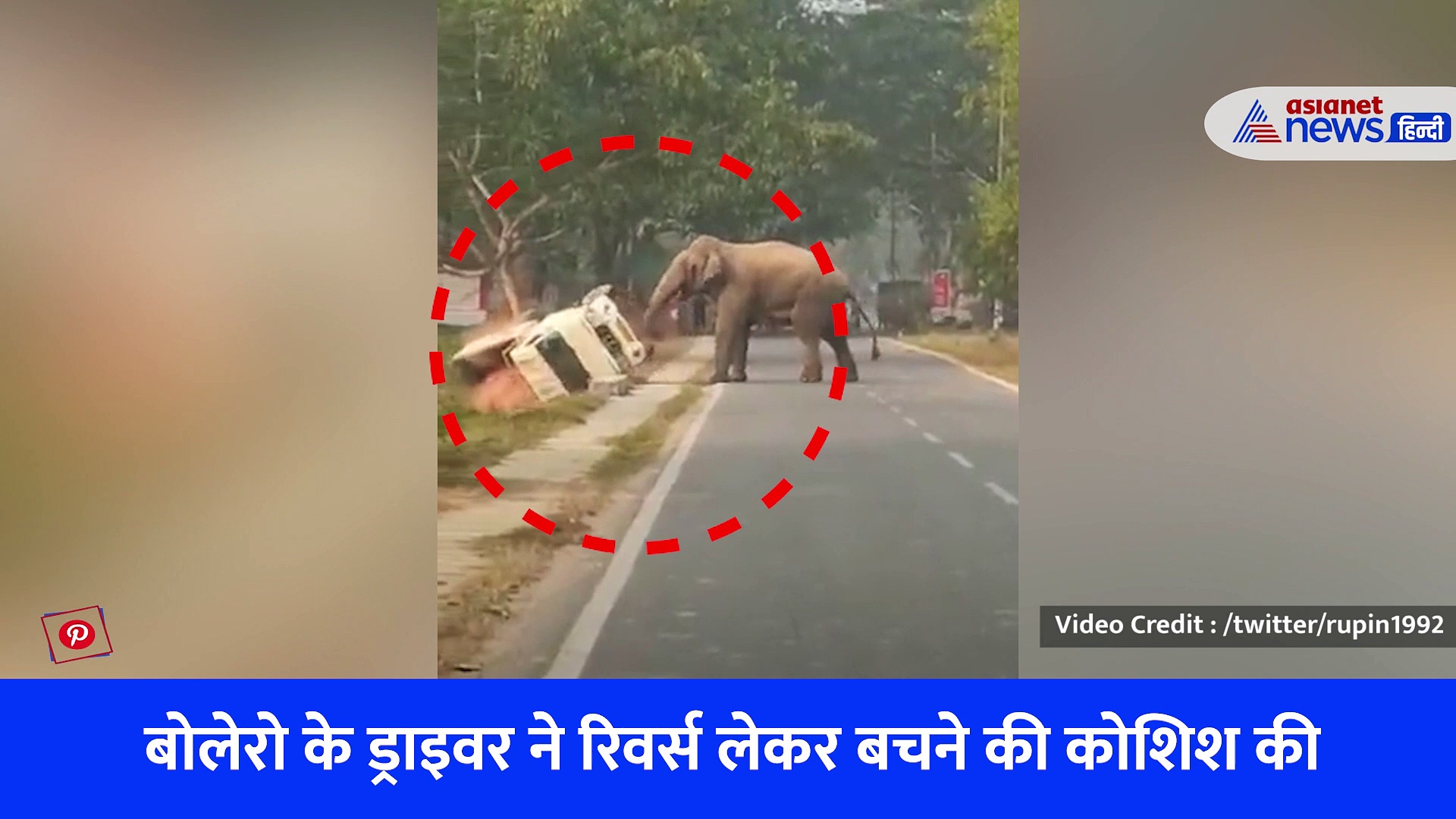 Shocking Video : गुस्साए हाथी ने बीच सड़क पर बोलेरो जीप को बनाया फुटबॉल, गाड़ी के अंदर ही था ड्राइवर