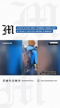 Climate activist Greta Thunberg carried away by police at anti-coal protest in Germany