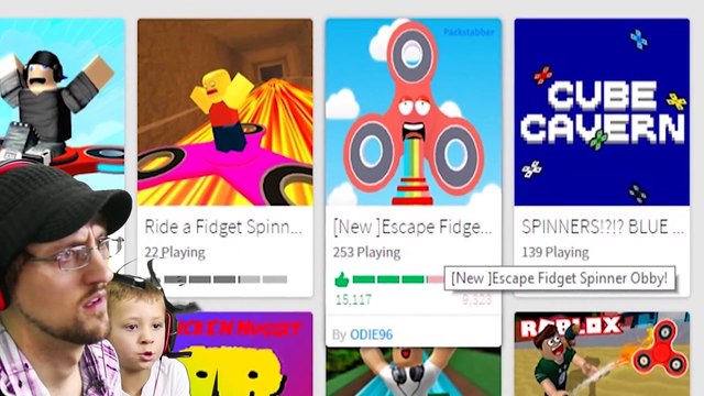 KILLER FIDGET SPINNERS ROBLOX! John Doe Fidget Toe Oreos Surfin Bros (FGTEEV FAKE ROBLOX GAMES #22)