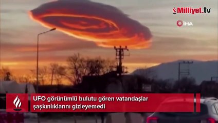 Bursa semalarında 'UFO' görünümlü bulut