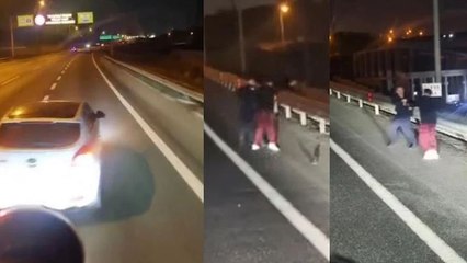 Download Video: TIR şoförünün boğazını sıkıp, tabancayla ateş açtı