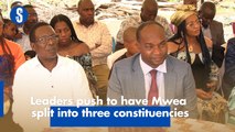 Leaders push to have Mwea split into three constituencies