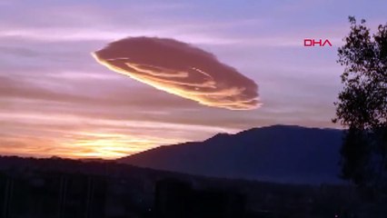 Bursa'da lodos sonrası gökyüzünde hoş görüntüler