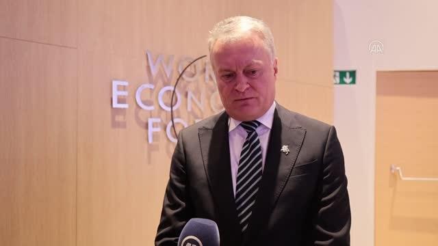 Litvanya Cumhurbaşkanı Nauseda, Dünya Ekonomik Forumu'nda AA'ya konuştu