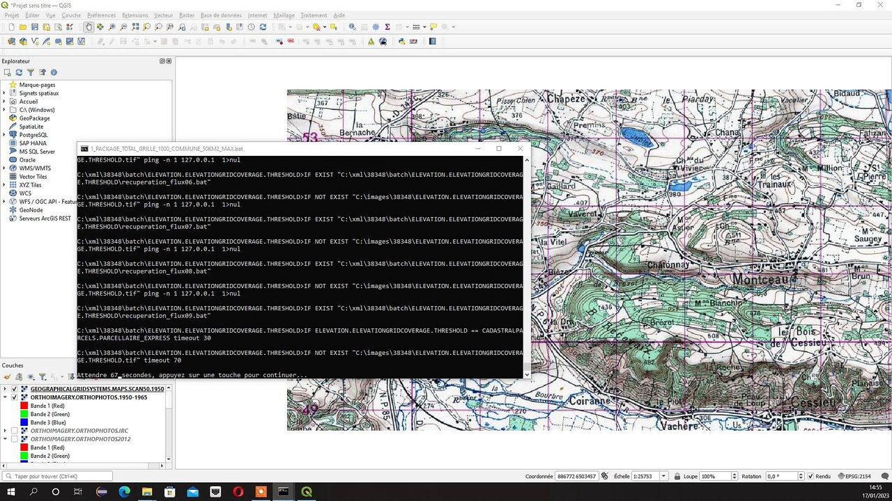 OFFRE DE SERVICE FOND DE PLAN RASTER, MNT 1M, MAQUETTE 3D SUR UNE COMMUNE (Version longue, commune de Ruy de superficie moyenne)