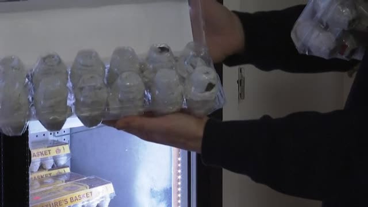 Nueva tienda de alimentos hecha a base de plásticos desechados