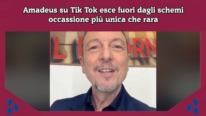 Amadeus su Tik Tok per SANREMO! occassione più unica che rara, tanto è bastato per annunciare i VIp